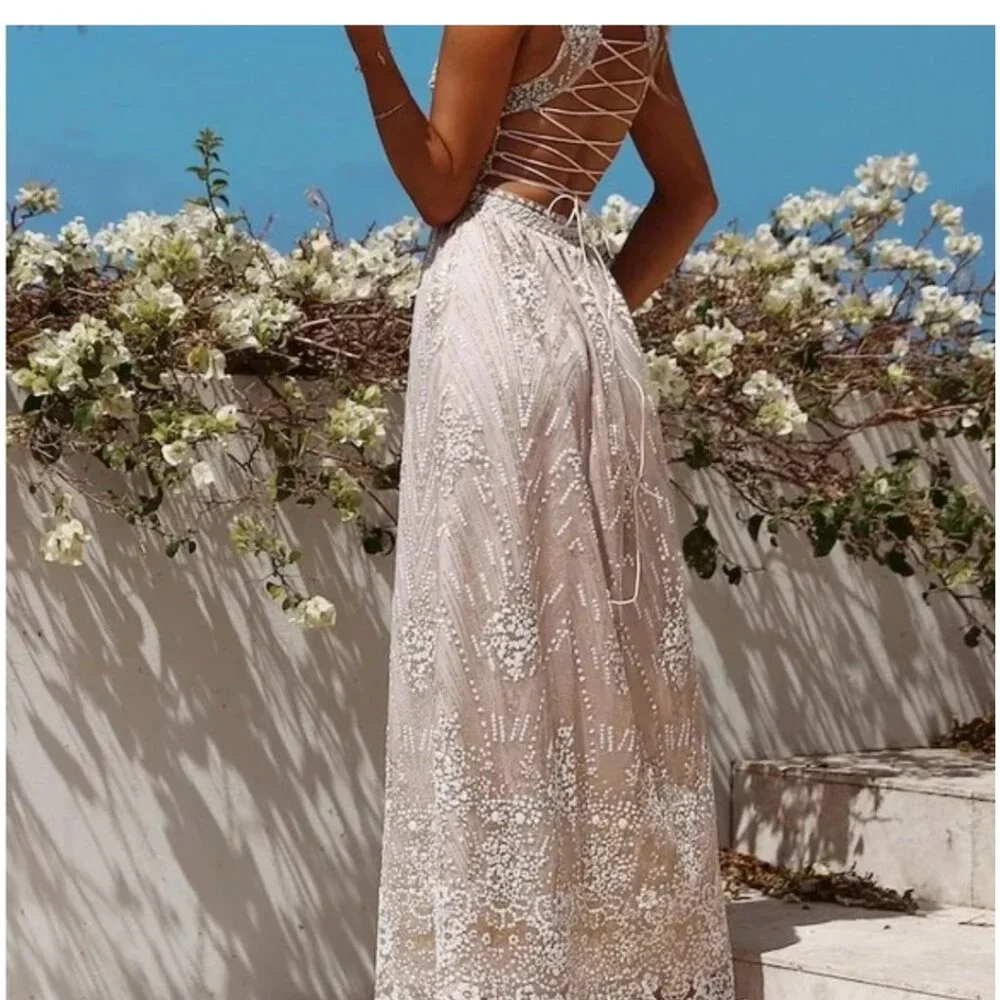 Hello Molly Gold on the Ceiling maxidress - Picture 3 of 6